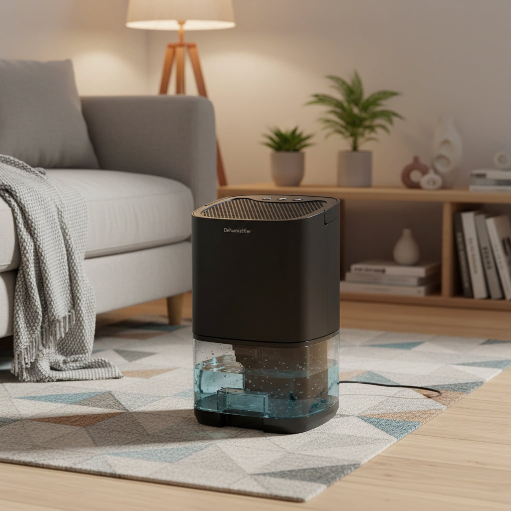 Portable Dehumidifier for Bedroom and Basement Crawl Space with Clear Water Tank - Image 3