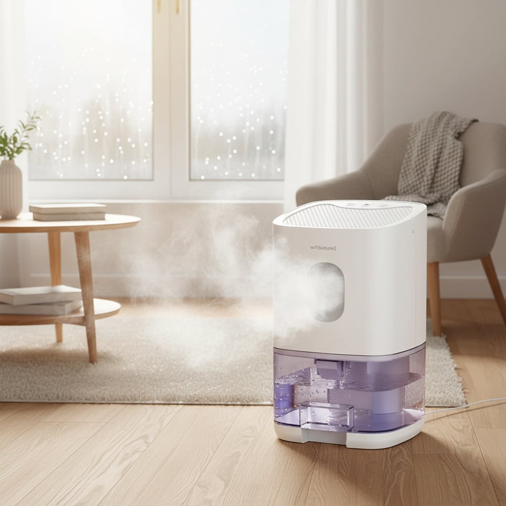 Portable Dehumidifier for Bedroom and Basement Crawl Space with Clear Water Tank - Image 4