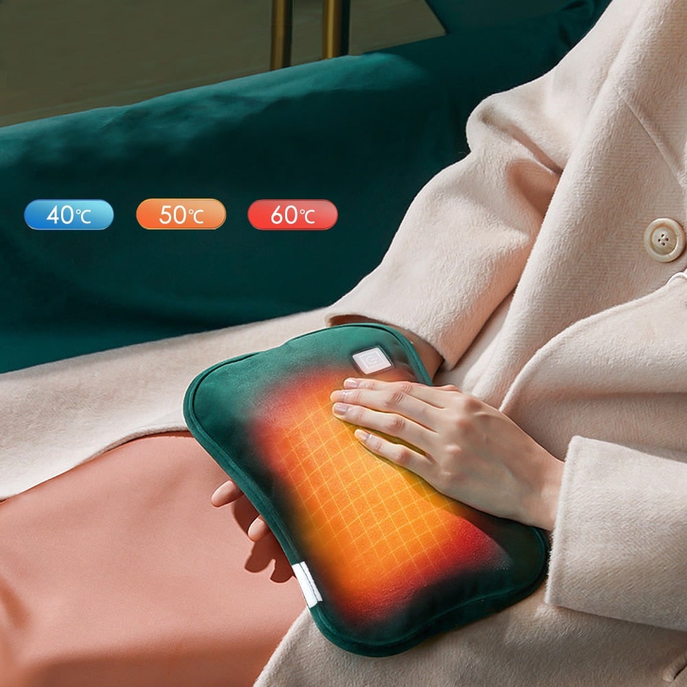 Portable Electric Heating Pad with USB Charging and Plush Flannel Cover - Image 1