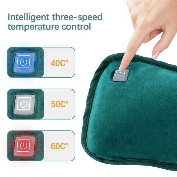 Portable Electric Heating Pad with USB Charging and Plush Flannel Cover - Image 3