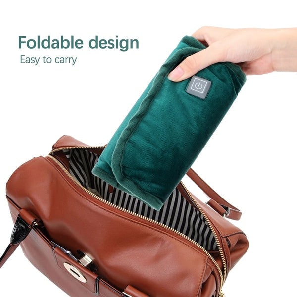 Portable Electric Heating Pad with USB Charging and Plush Flannel Cover - Image 4