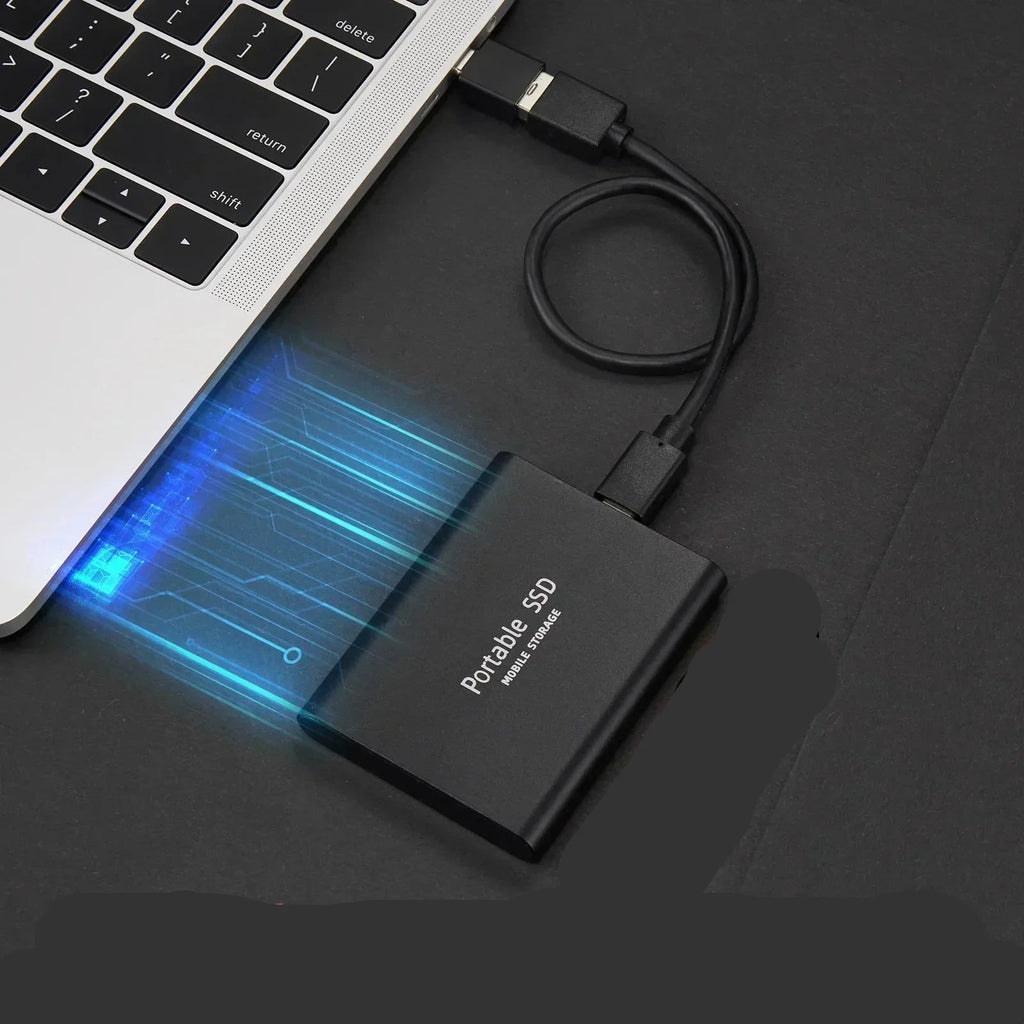Portable External Ssd Drive with Aluminum Enclosure and Usb-C for Fast Data Transfer - Image 2