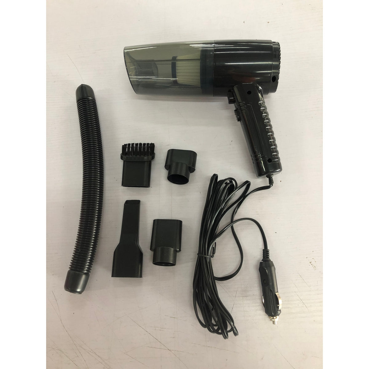 Portable Handheld Car Vacuum Cleaner with 12v Power Cord and Multiple Attachments - Image 1