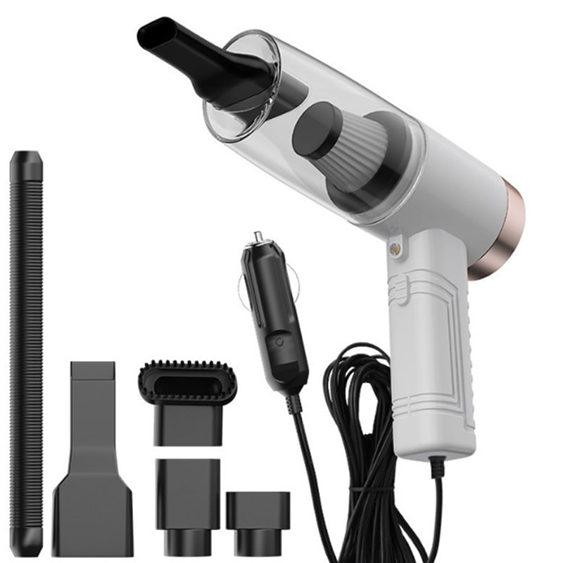 Portable Handheld Car Vacuum Cleaner with 12v Power Cord and Multiple Attachments - Image 3