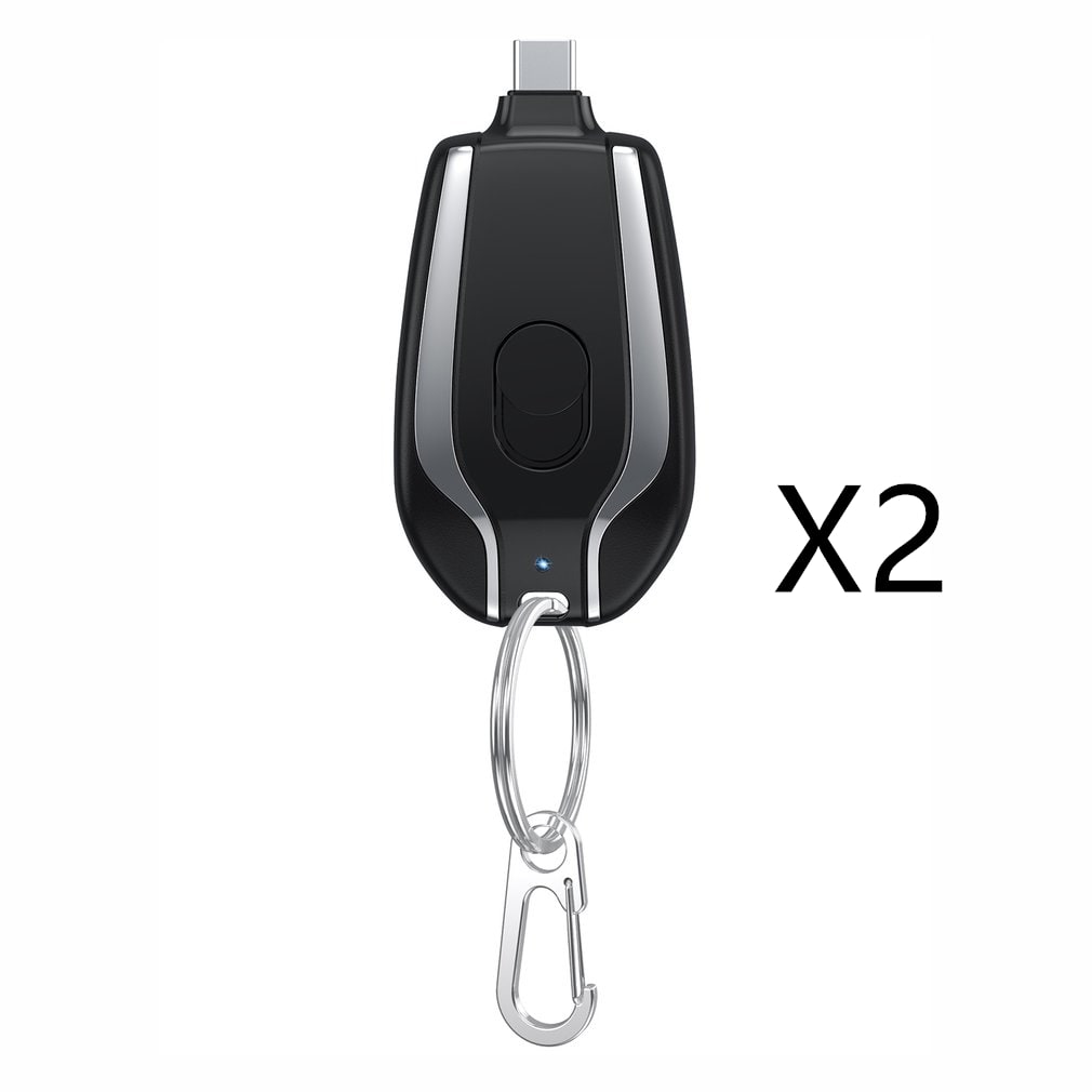 Portable Keychain Power Bank Charger with Retractable Connector and Carabiner Clip Phone - Image 12