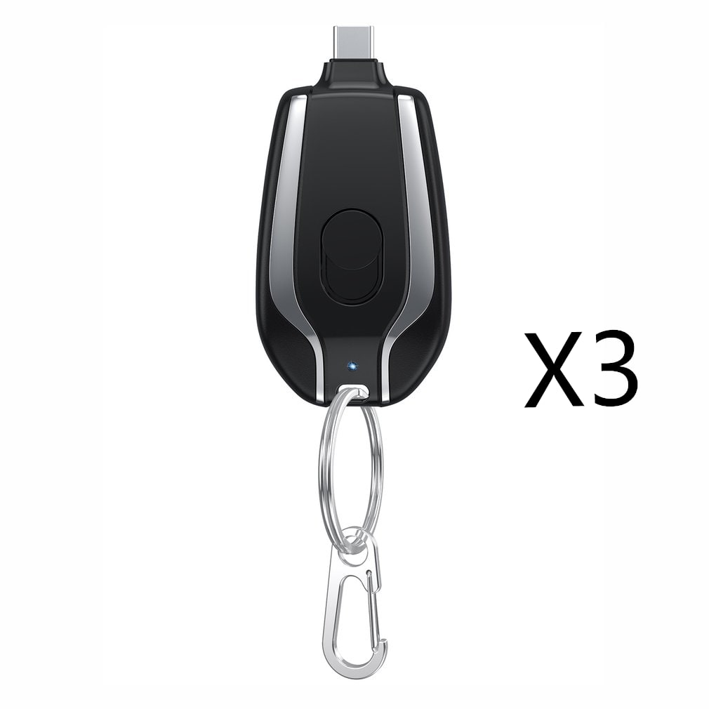 Portable Keychain Power Bank Charger with Retractable Connector and Carabiner Clip Phone - Image 25