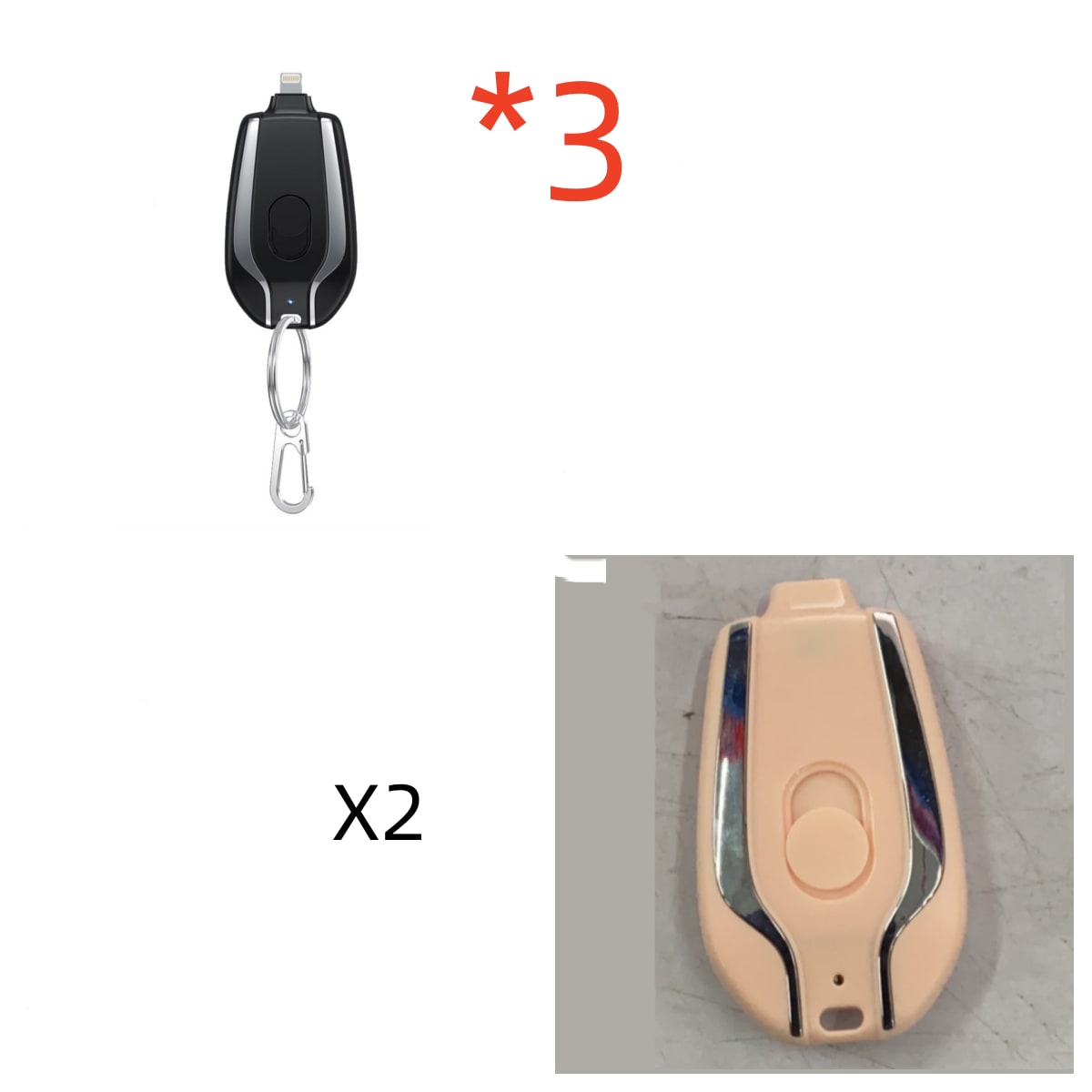 Portable Keychain Power Bank Charger with Retractable Connector and Carabiner Clip Phone - Image 37