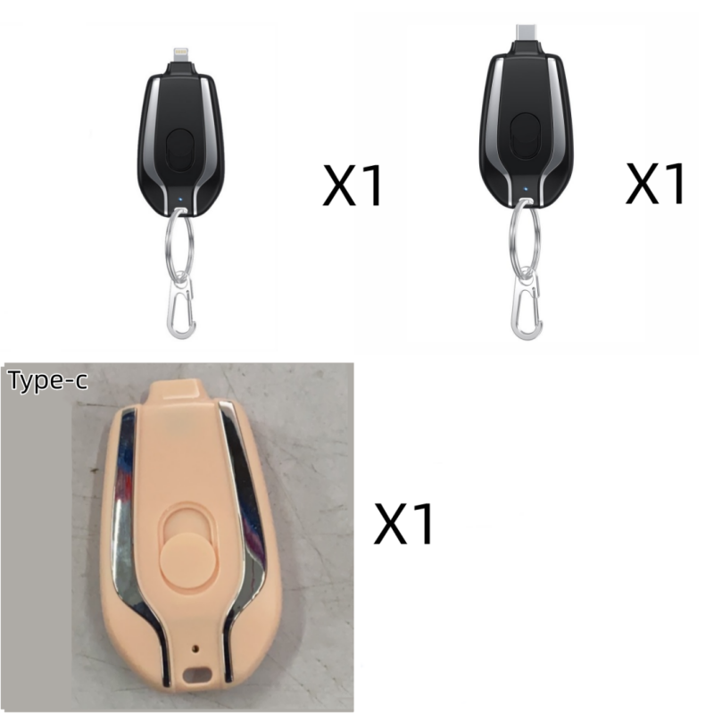 Portable Keychain Power Bank Charger with Retractable Connector and Carabiner Clip Phone - Image 42