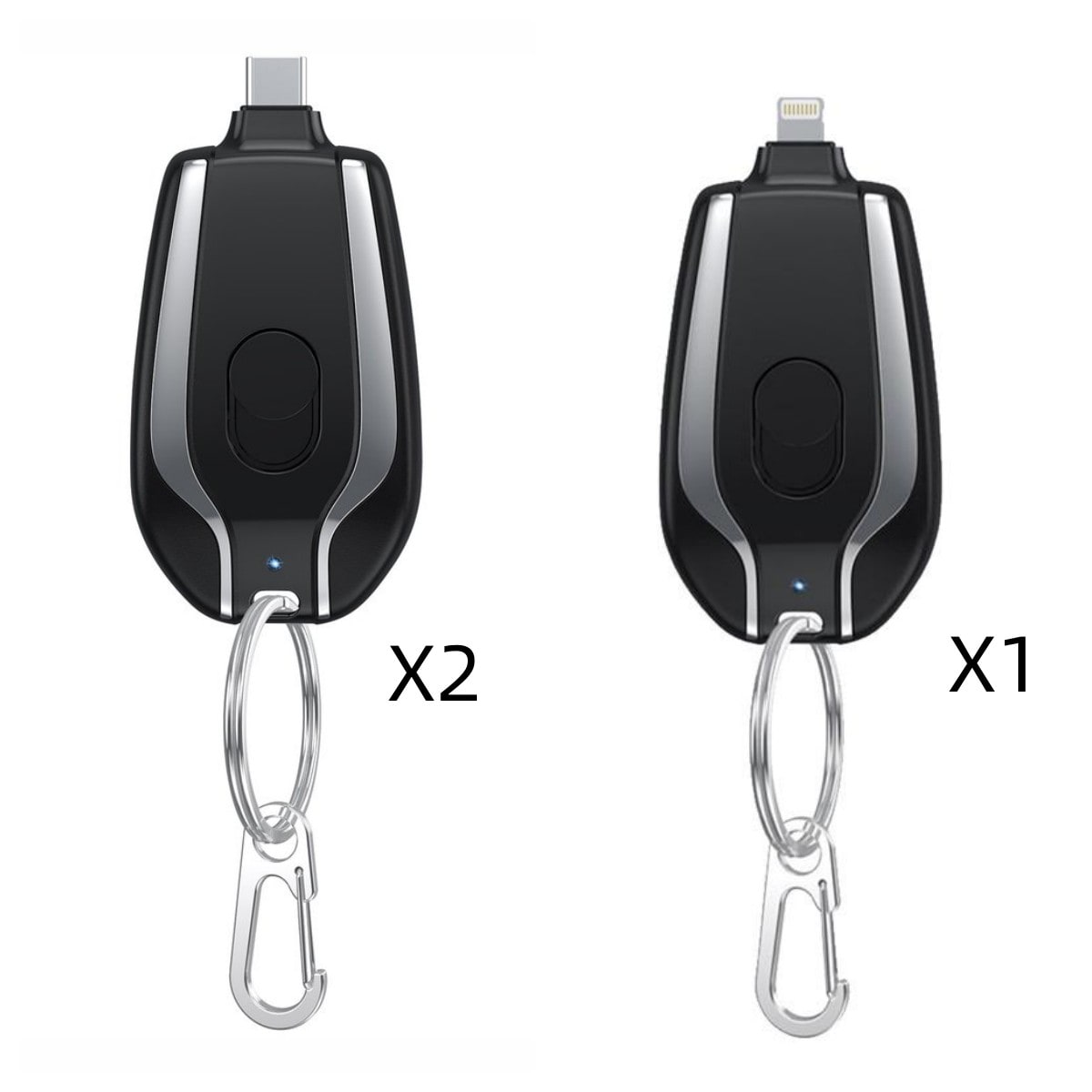 Portable Keychain Power Bank Charger with Retractable Connector and Carabiner Clip Phone - Image 45