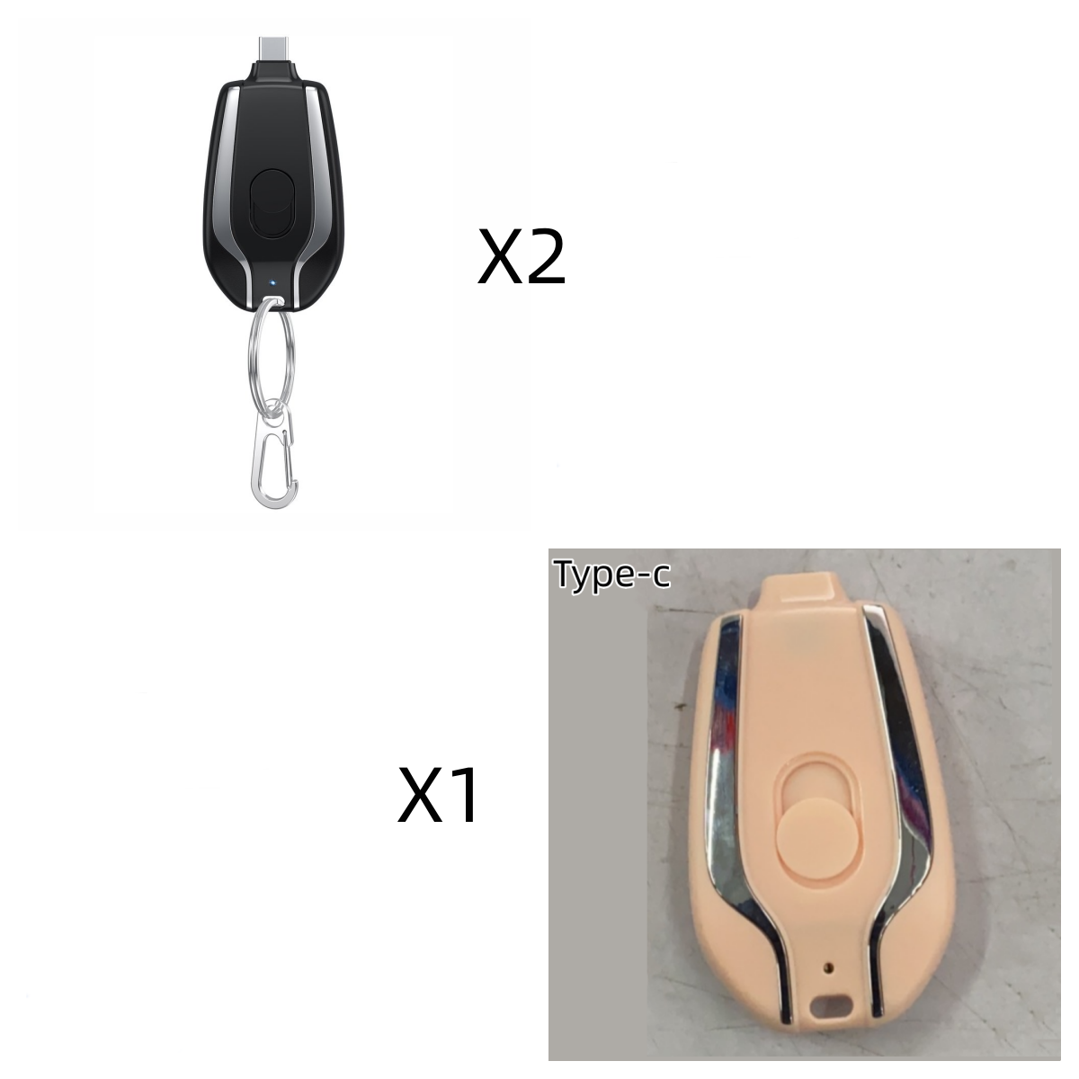 Portable Keychain Power Bank Charger with Retractable Connector and Carabiner Clip Phone - Image 47