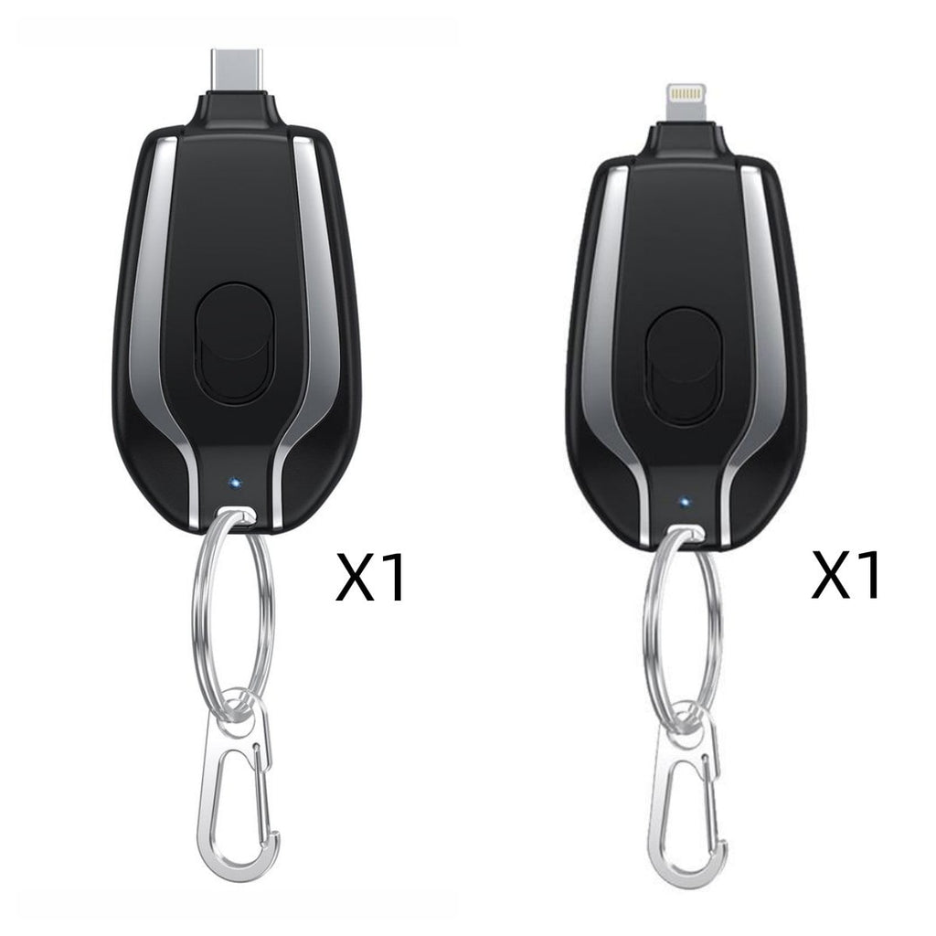Portable Keychain Power Bank Charger with Retractable Connector and Carabiner Clip Phone - Image 48