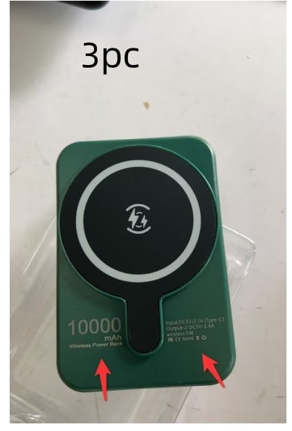 Portable Magnetic Power Bank Charger with Wireless Charging and LED Display Phone - Image 1