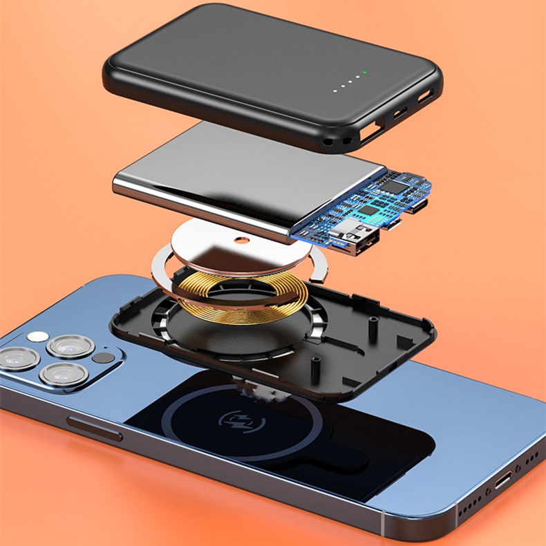 Portable Magnetic Power Bank Charger with Wireless Charging and LED Display Phone - Image 15