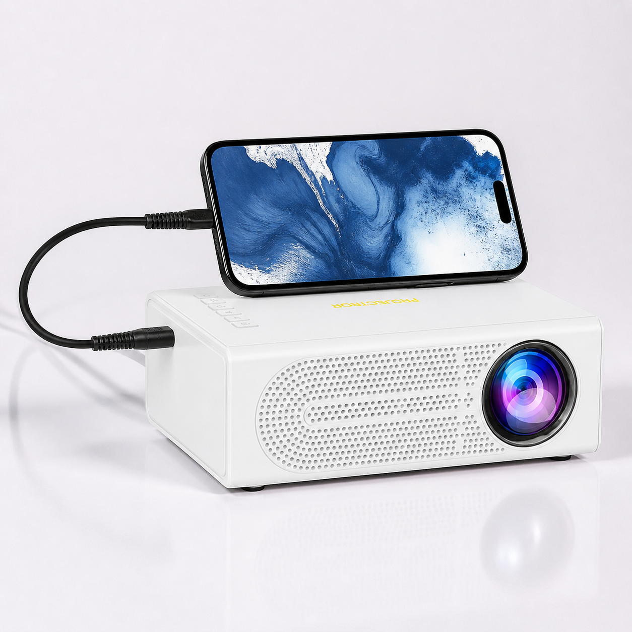 Portable Mini Projector 1080p Gaming Manual Focus USB Connectivity Compact - Image 3