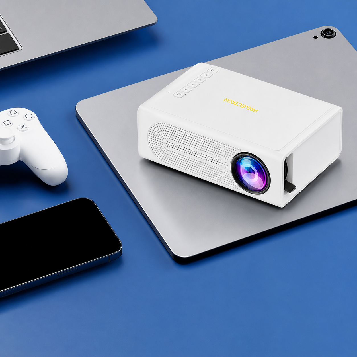 Portable Mini Projector 1080p Gaming Manual Focus USB Connectivity Compact - Image 5