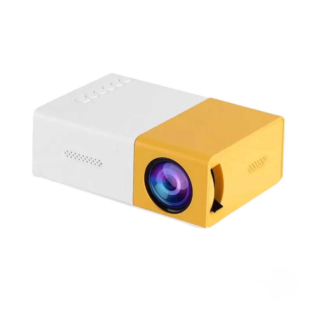 Portable Mini Projector 1080p HDMI Travel Handheld Yellow White Compact Small - Image 4