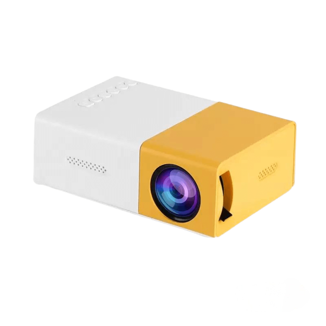 Portable Mini Projector 1080p HDMI Travel Handheld Yellow White Compact Small - Image 4