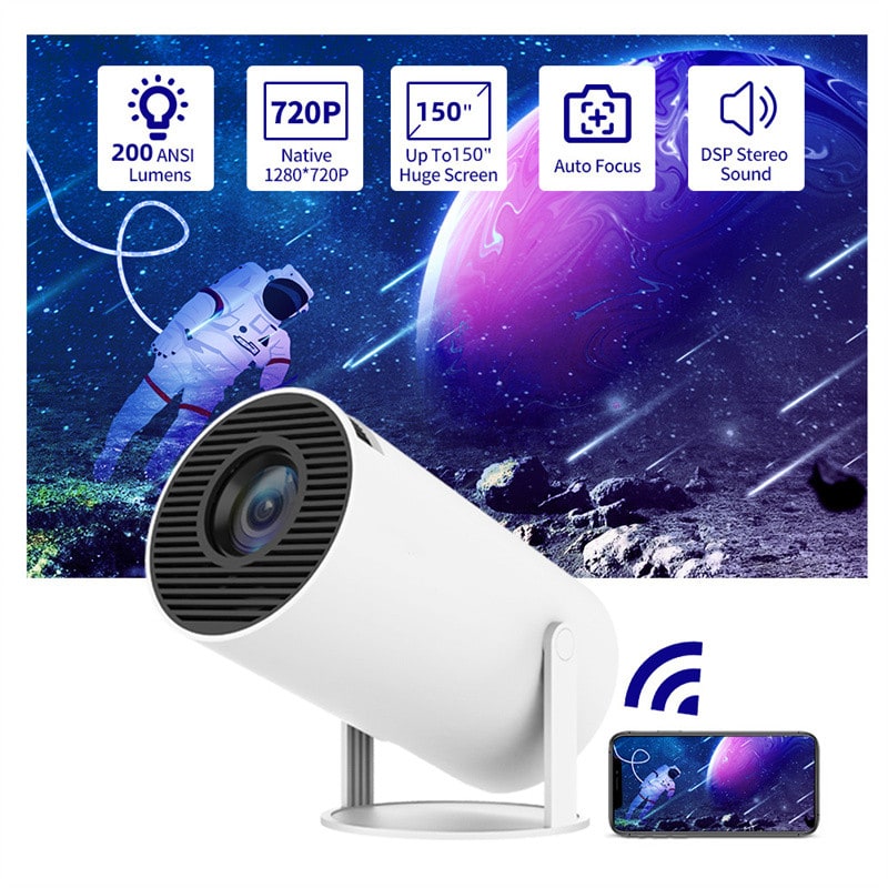 Portable Mini Projector with Outdoor Screen Compact 180-Degree Rotating Stand - Image 11