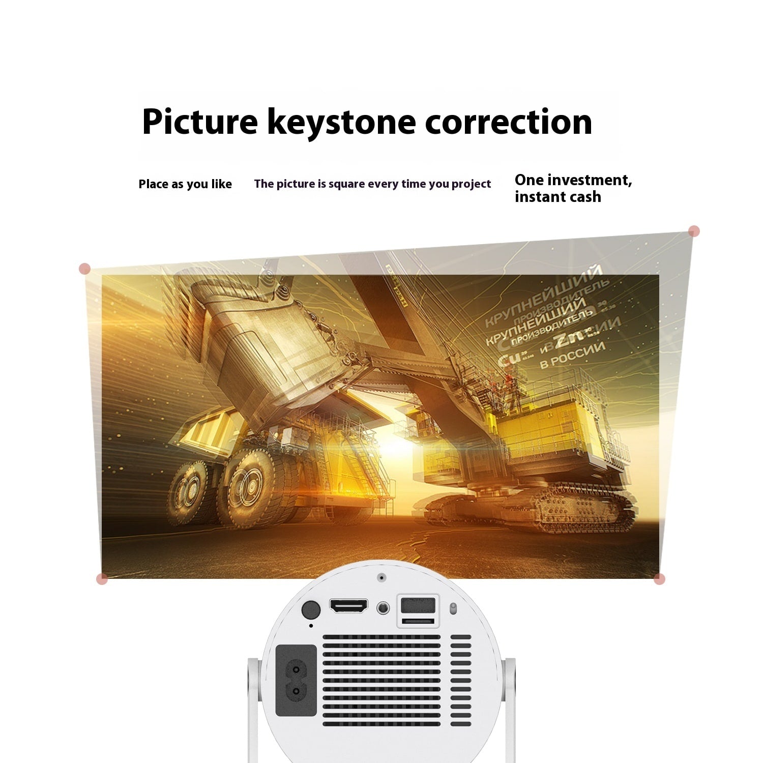 Portable Mini Projector with Outdoor Screen Compact 180-Degree Rotating Stand - Image 12