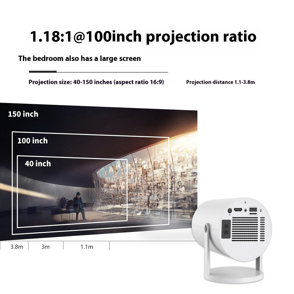Portable Mini Projector with Outdoor Screen Compact 180-Degree Rotating Stand - Image 5