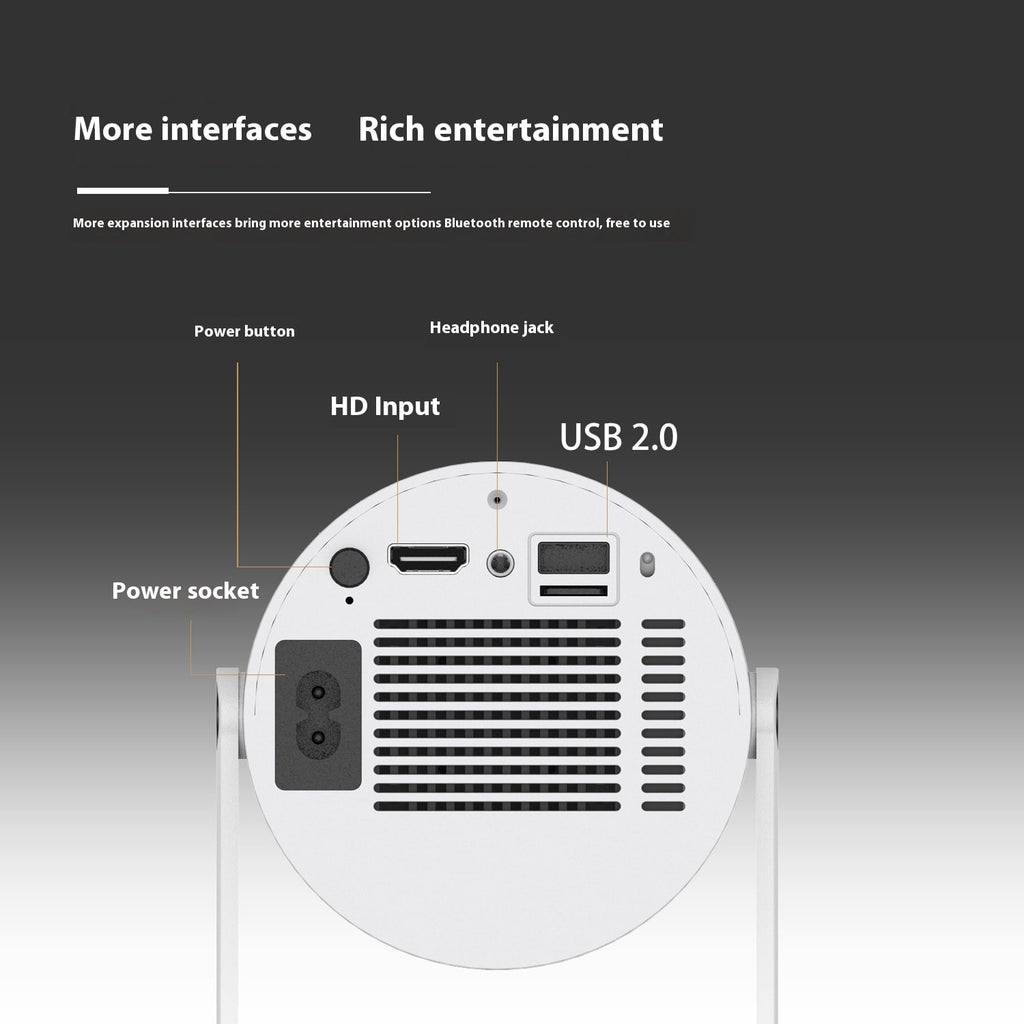 Portable Mini Projector with Outdoor Screen Compact 180-Degree Rotating Stand - Image 9