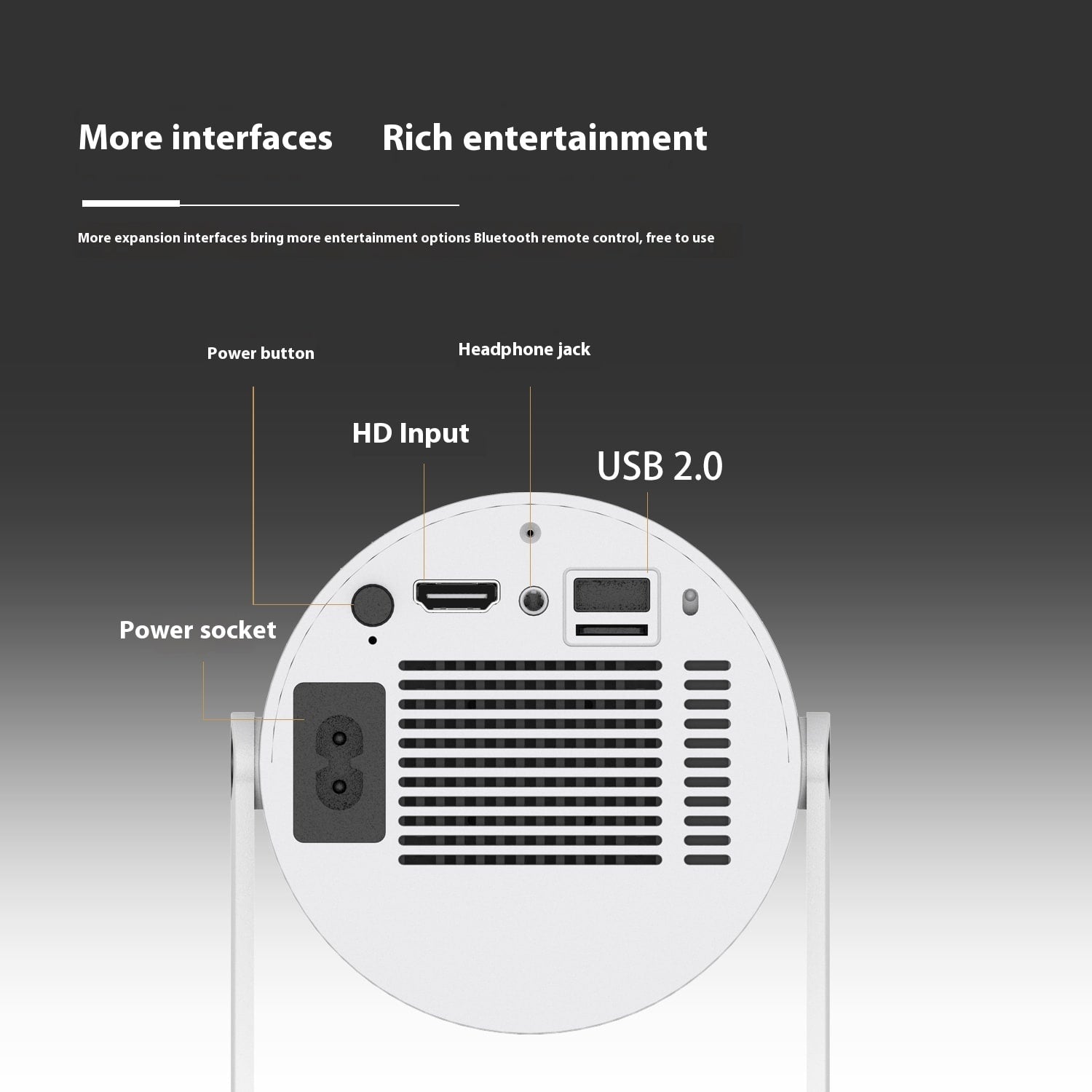Portable Mini Projector with Outdoor Screen Compact 180-Degree Rotating Stand - Image 9