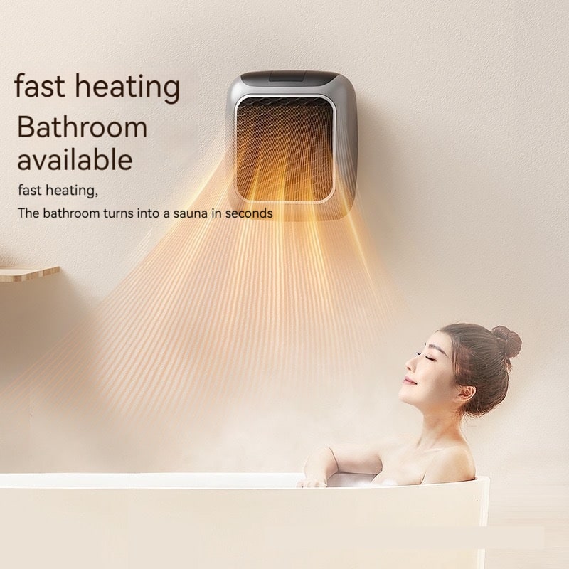 Portable Space Heater with Wall Mounted Plug in Design and Digital LED Display - Image 3