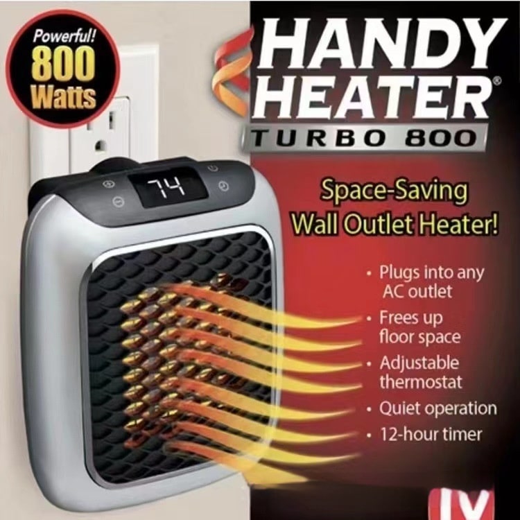Portable Space Heater with Wall Mounted Plug in Design and Digital LED Display - Image 9