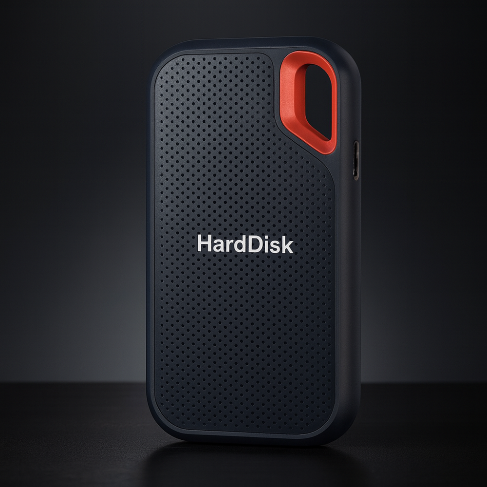 Portable Ssd External Fast Data Storage with Shock-Resistant Design and Lanyard Loop - Image 1
