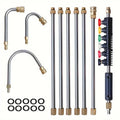 Pressure Washer Hose Extension Wand with Telescoping Brass Fittings and Five Color-Coded Nozzles - Image 1