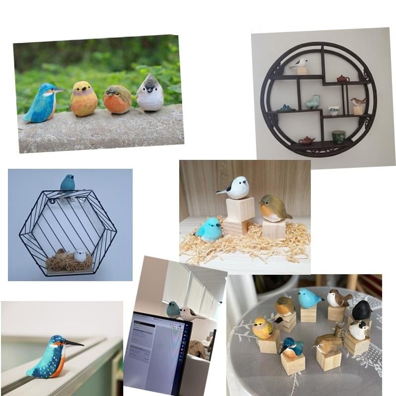 Artisan Crafted Wooden Birds - AuriBirds