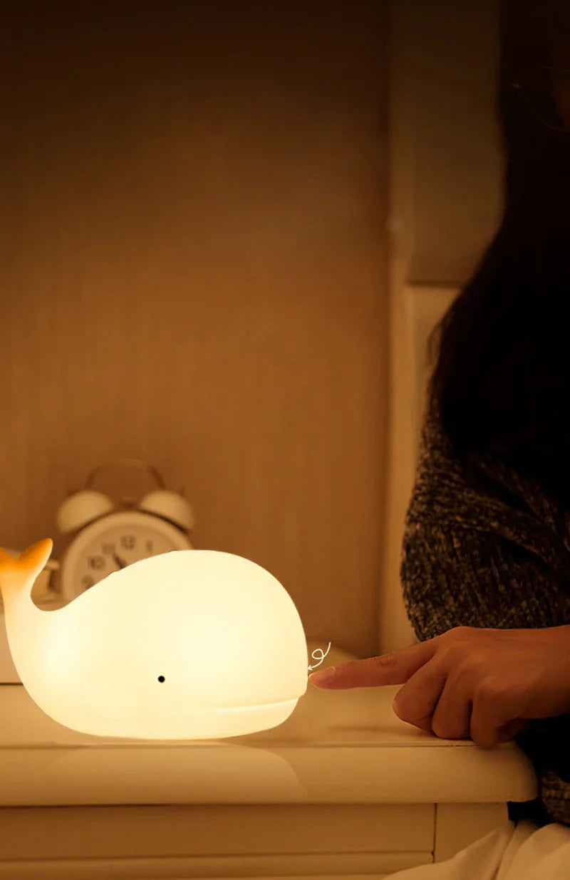 Adorable Color-Changing Whale Night Light - GlowWhale
