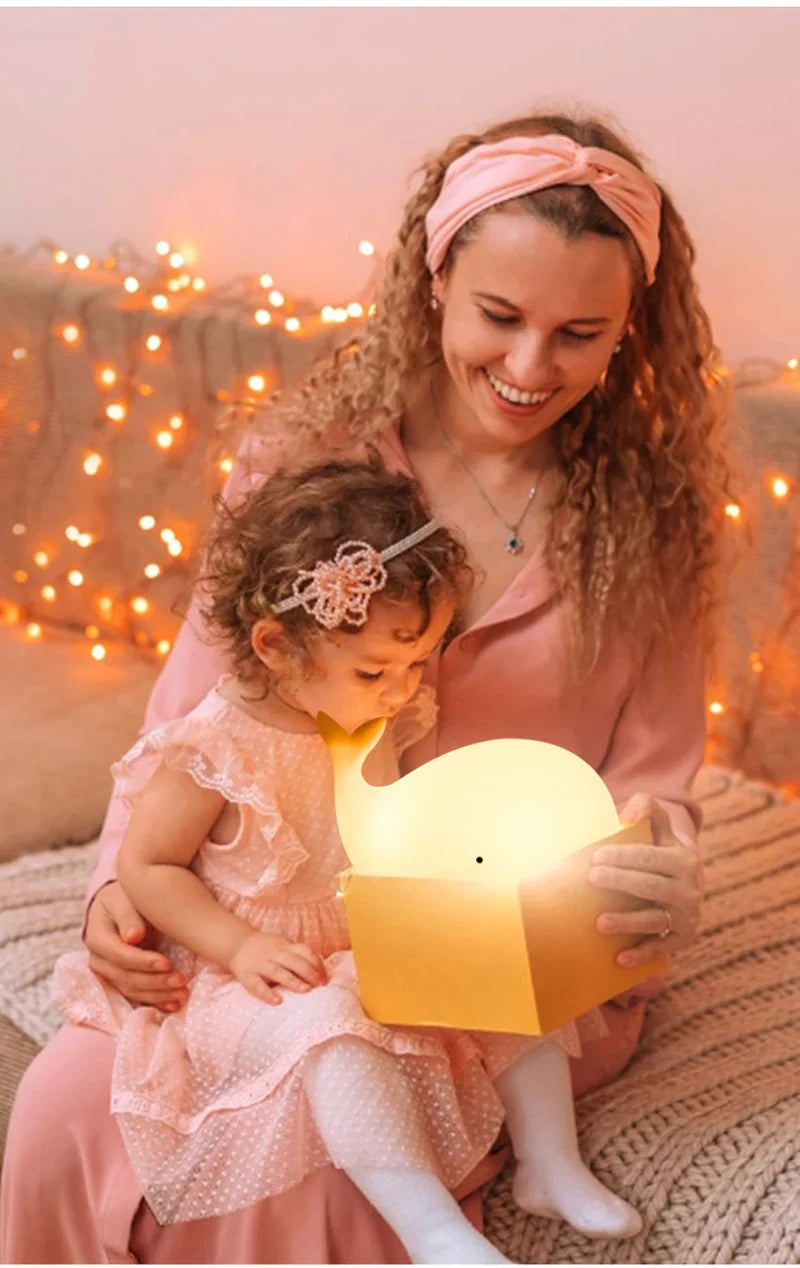 Adorable Color-Changing Whale Night Light - GlowWhale