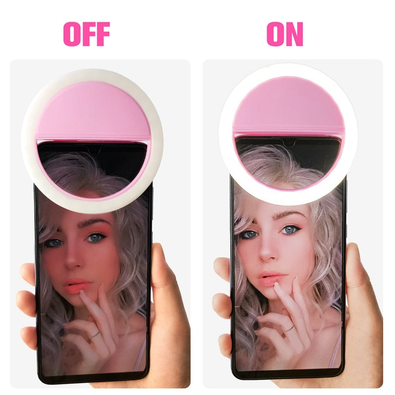 Portable Selfie Ring Light for Photography and Video – Clip-On LED Lighting for Content Creation, Selfies and Video Calls