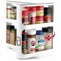 Pull Out Spice Rack with Rotating Cabinet Shelves and Organizer Two-Tier Sliding - Image 2