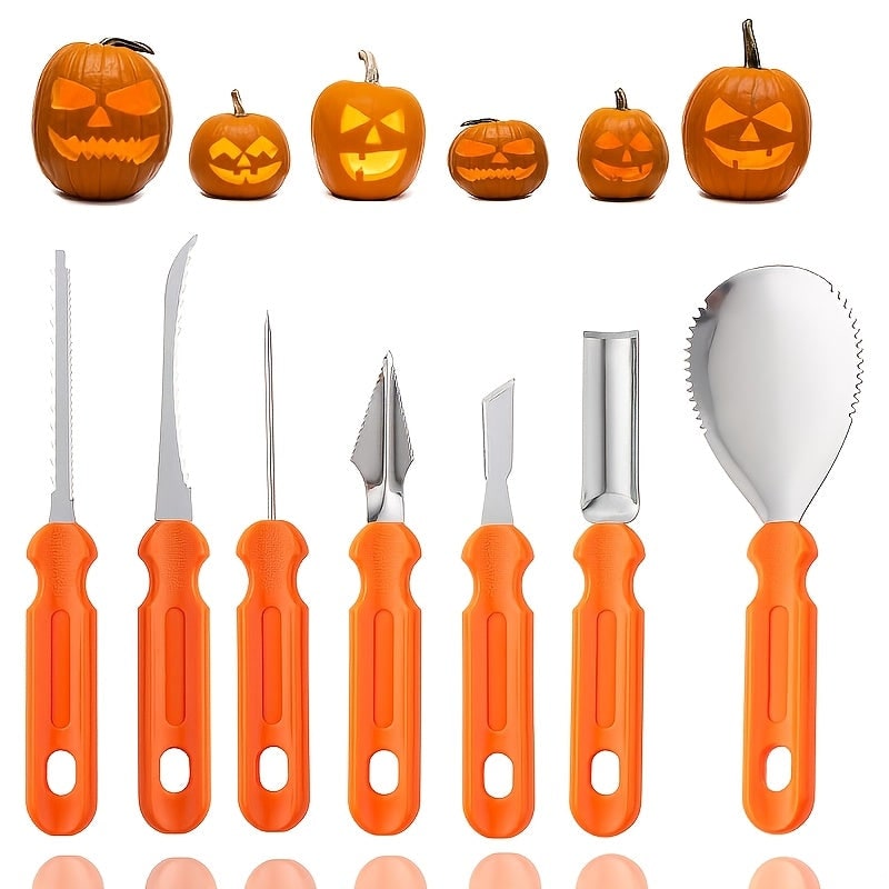 Pumpkin Carving Kit and Tools with Stainless Steel Dual-Blade Supplies for Halloween - Image 1