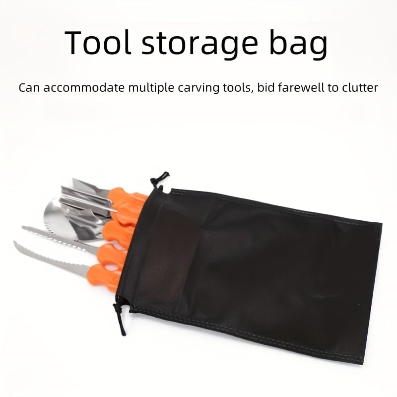 Pumpkin Carving Kit and Tools with Stainless Steel Dual-Blade Supplies for Halloween - Image 5