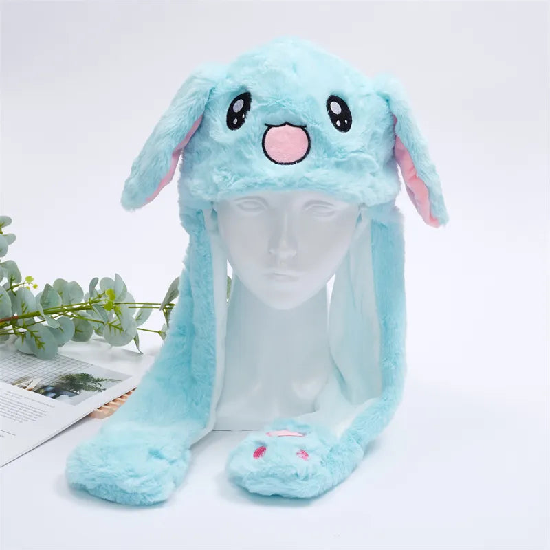 Interactive Bunny Ears Hat for Kids and Adults – Cute Plush Hat with Moving Ears for Play, Costumes and Gifts