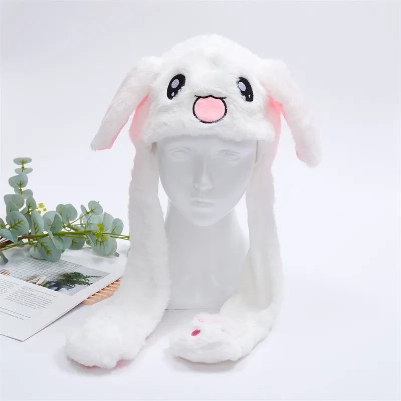 Interactive Bunny Ears Hat for Kids and Adults – Cute Plush Hat with Moving Ears for Play, Costumes and Gifts