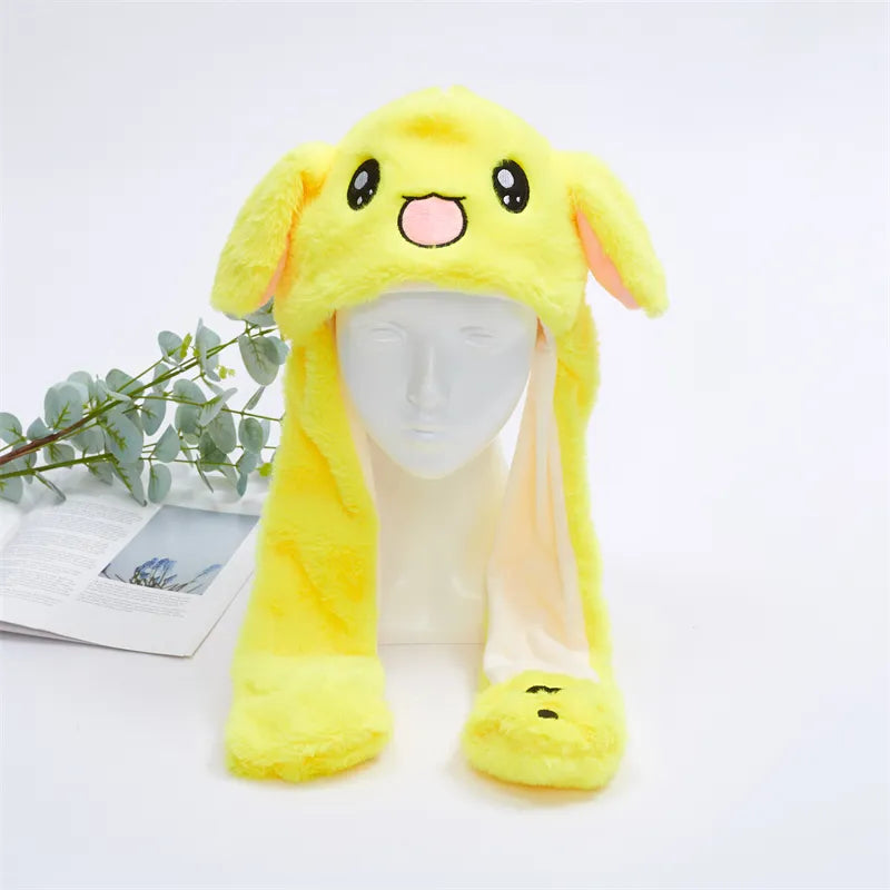Interactive Bunny Ears Hat for Kids and Adults – Cute Plush Hat with Moving Ears for Play, Costumes and Gifts