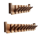 Wooden Piano-Style Coat Rack – Wall-Mounted Decorative Hanger with Solid Wood Hooks | Functional Storage & Artistic Home Décor