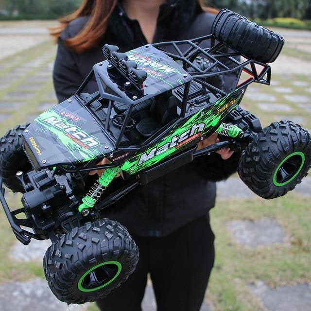 Rc Monster Truck with 4x4 Rock Crawler Off-Road Drive and Shock Suspension - Image 1