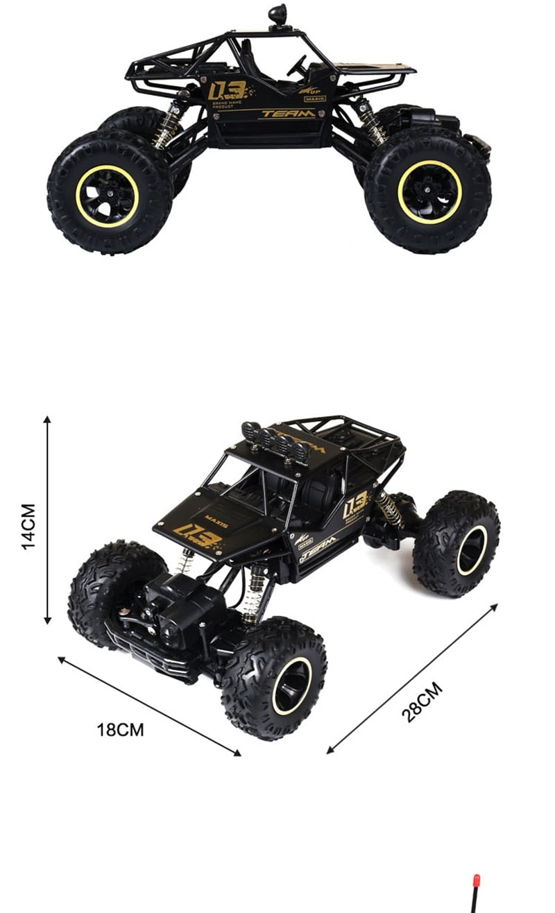 Rc Monster Truck with 4x4 Rock Crawler Off-Road Drive and Shock Suspension - Image 16