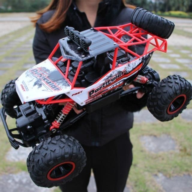 Rc Monster Truck with 4x4 Rock Crawler Off-Road Drive and Shock Suspension - Image 2