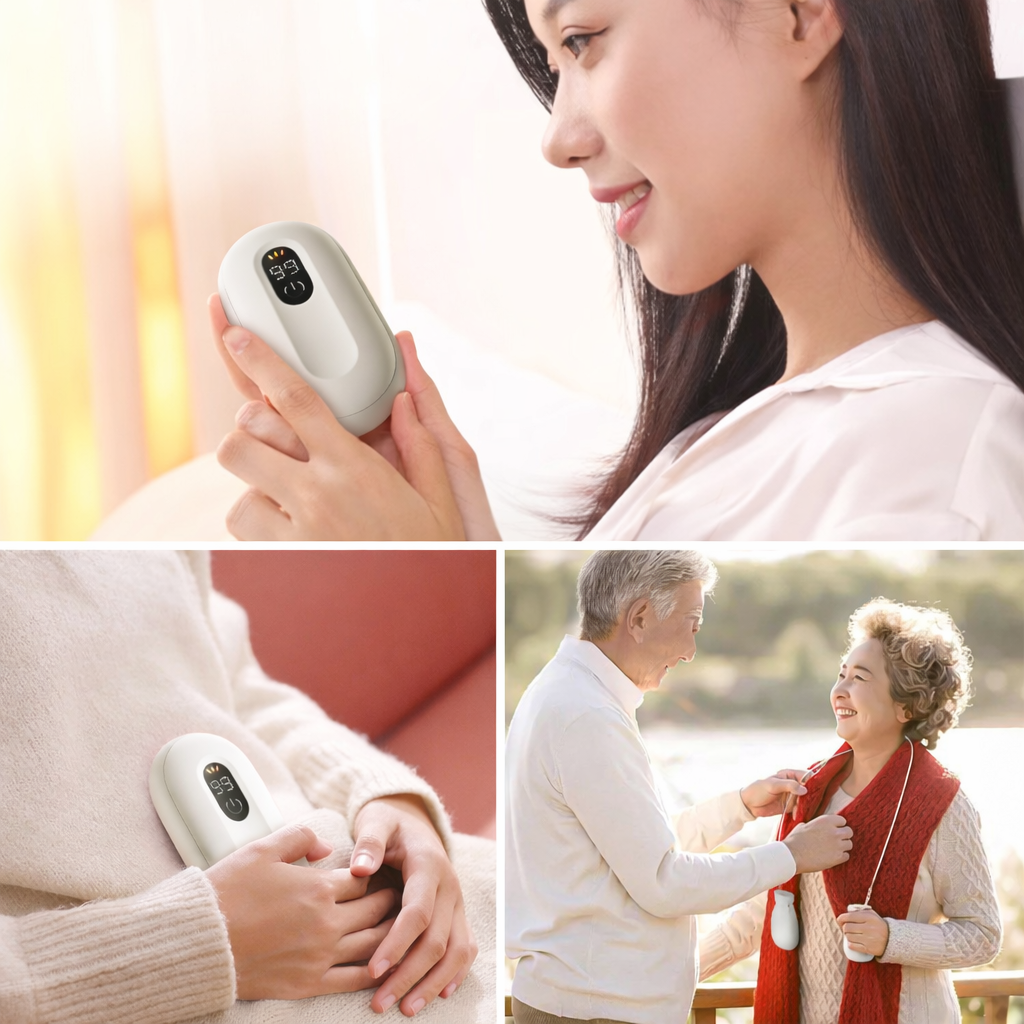 Rechargeable Electric Hand Warmers Reusable Portable Pocket Set with Digital Display - Image 3