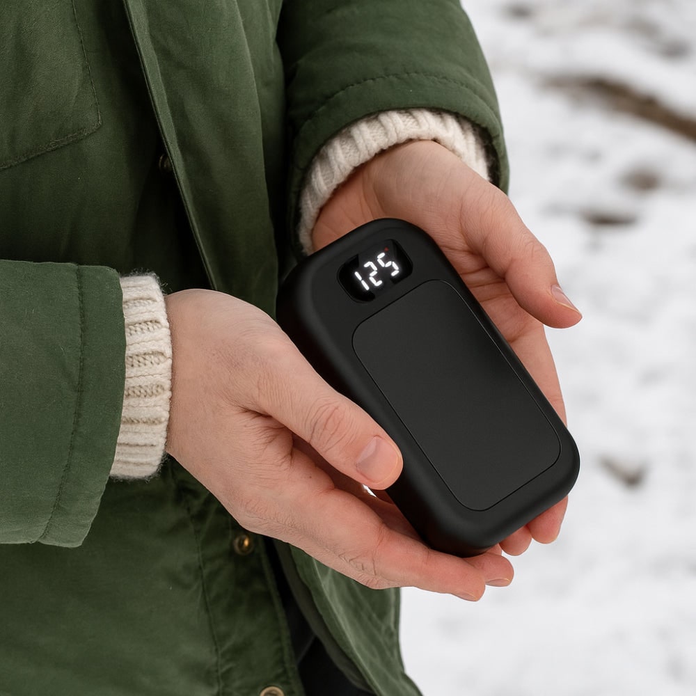 Rechargeable Hand Warmers and Electric Heater Pocket Dual Pack with LED Display - Image 1