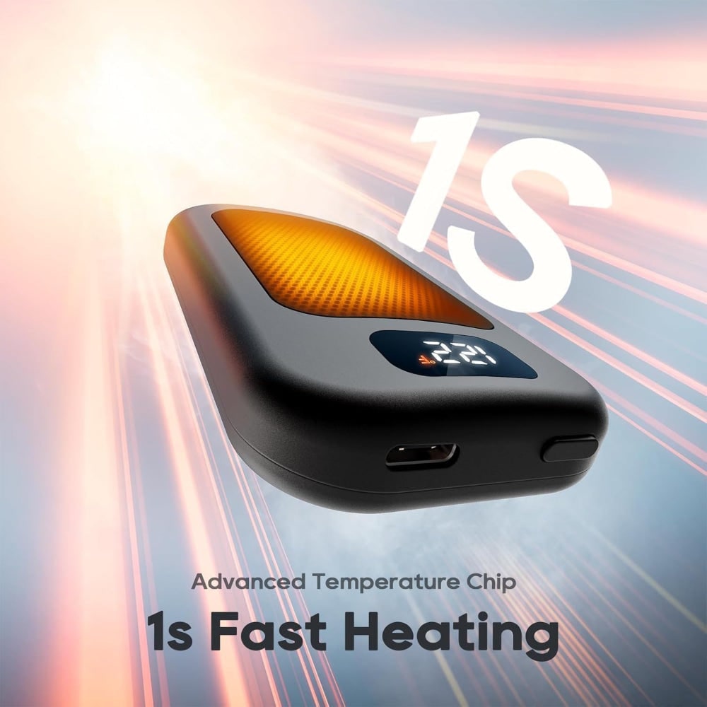 Rechargeable Hand Warmers and Electric Heater Pocket Dual Pack with LED Display - Image 6