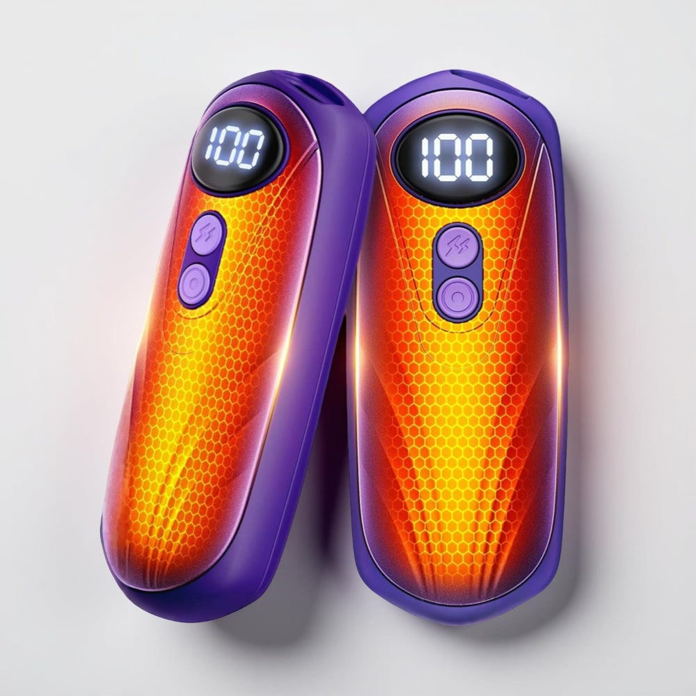 Rechargeable Hand Warmers with LED Display Portable Pocket Electric Heater Set with 5 Heat Levels - Image 14