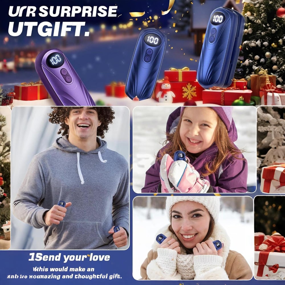 Rechargeable Hand Warmers with LED Display Portable Pocket Electric Heater Set with 5 Heat Levels - Image 32