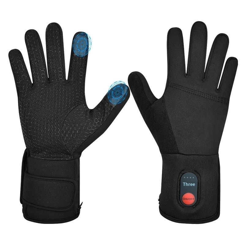 Rechargeable Heated Gloves with Touchscreen Fingertips for Winter Biking and Cold Weather Work - Image 1
